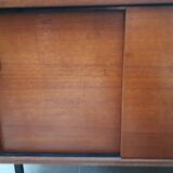 Furniture sideboard of 2 modules in teak veneer