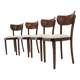 Ensemble de 4 chaises de salle à manger en hêtre des années 1950, Tchécoslovaquie