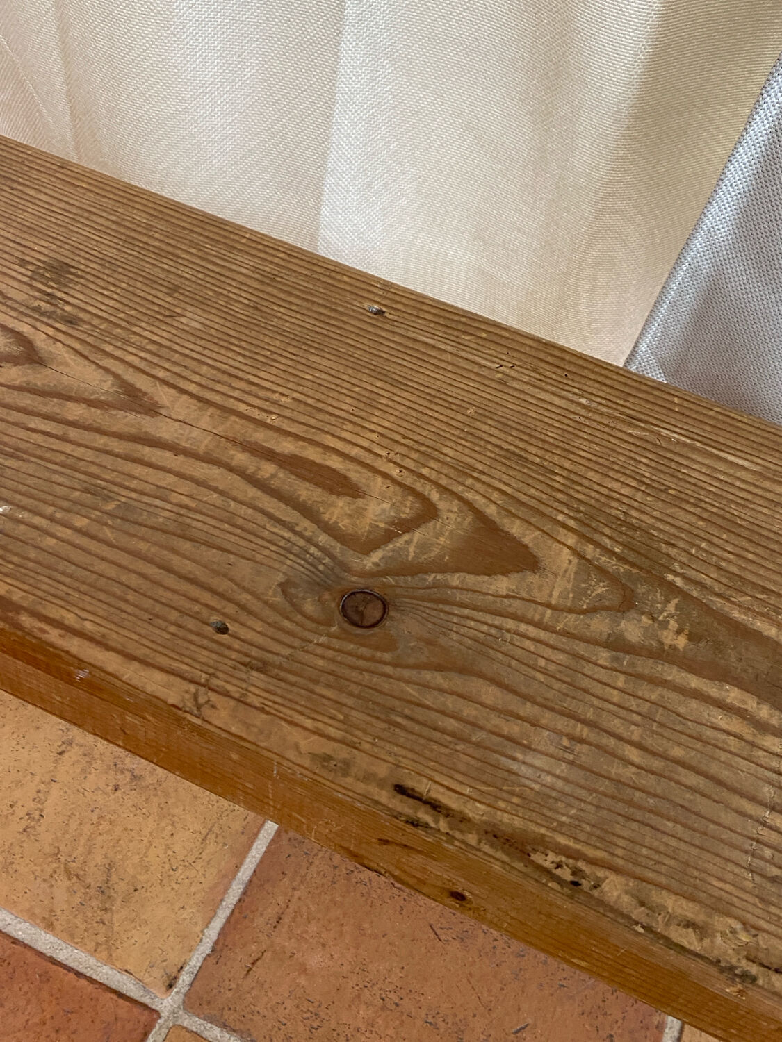 Authentic fir farm bench