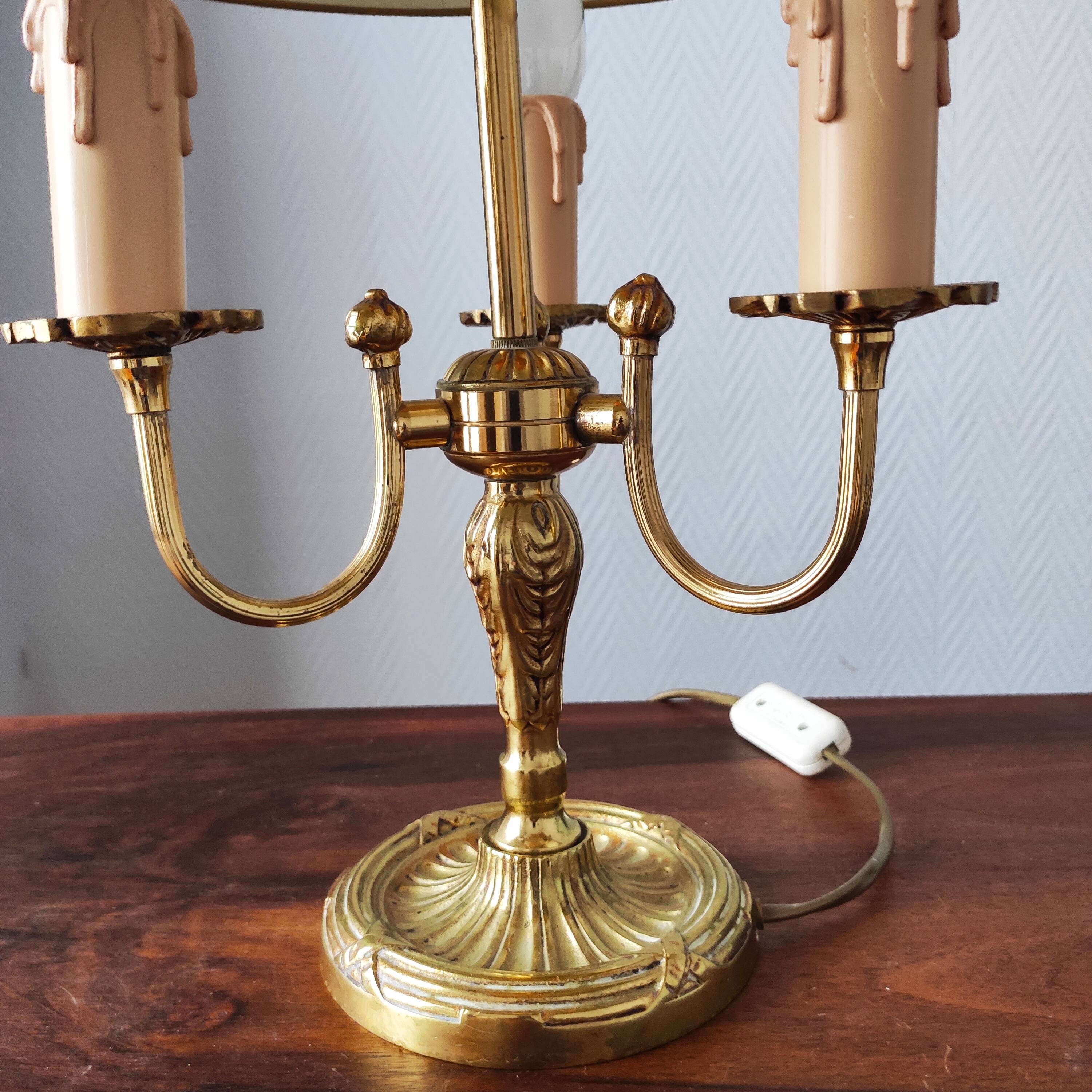 3-light bronze hot water bottle lamp from Maison Collange