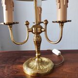 Lampe bouillotte 3 feux en bronze Maison Collange