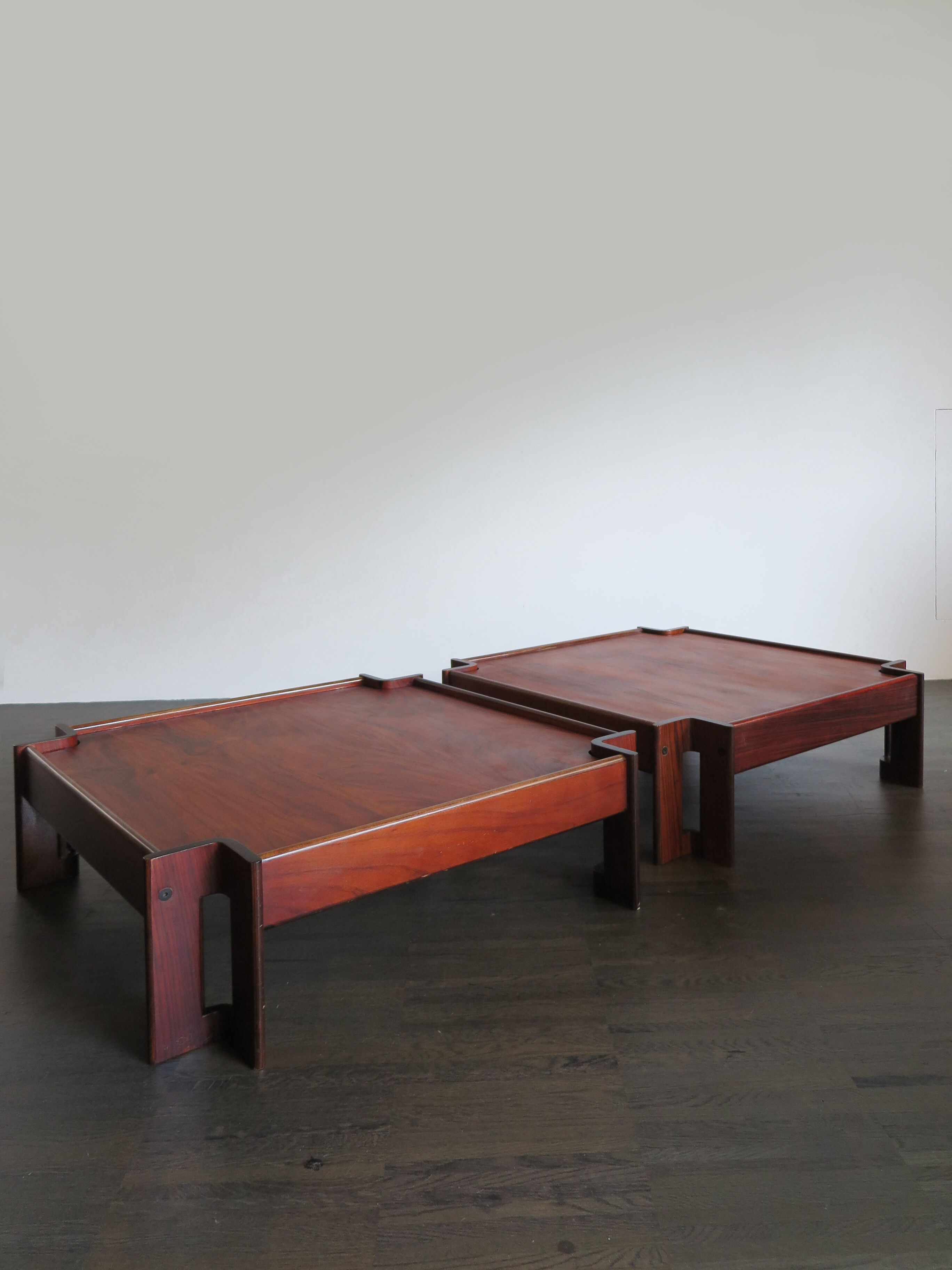 Italian rosewood coffe tables Zelda model design Sergio Asti for Poltronova, 1962