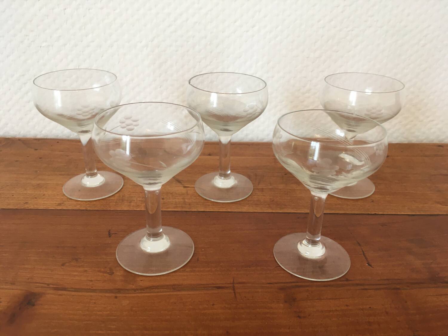 Antique glass service.