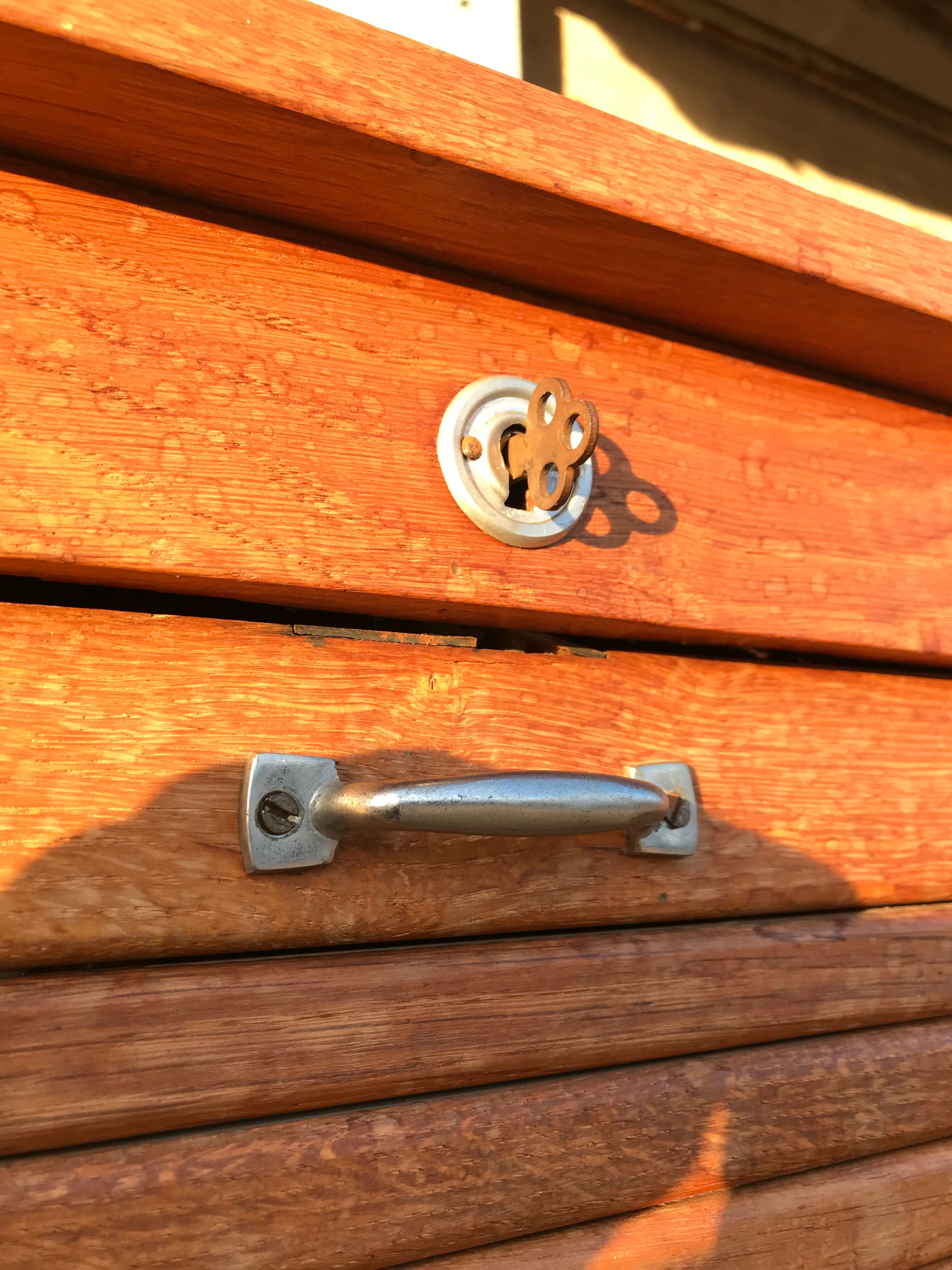 Wooden filing cabinet