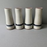 4 large ceramic glasses signed MBFA Pornic, 1960s
