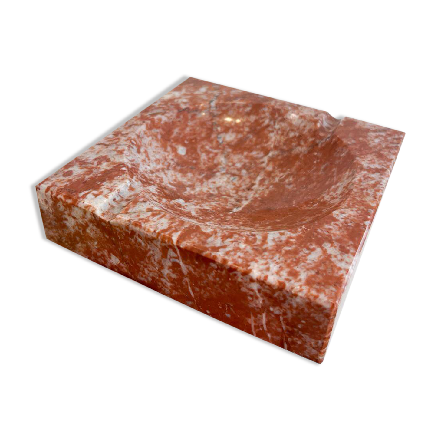 Vintage red marble ashtray