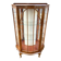 Vitrine demi-lune an acajou