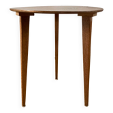 Tripod wood veneer side table 50-60s
