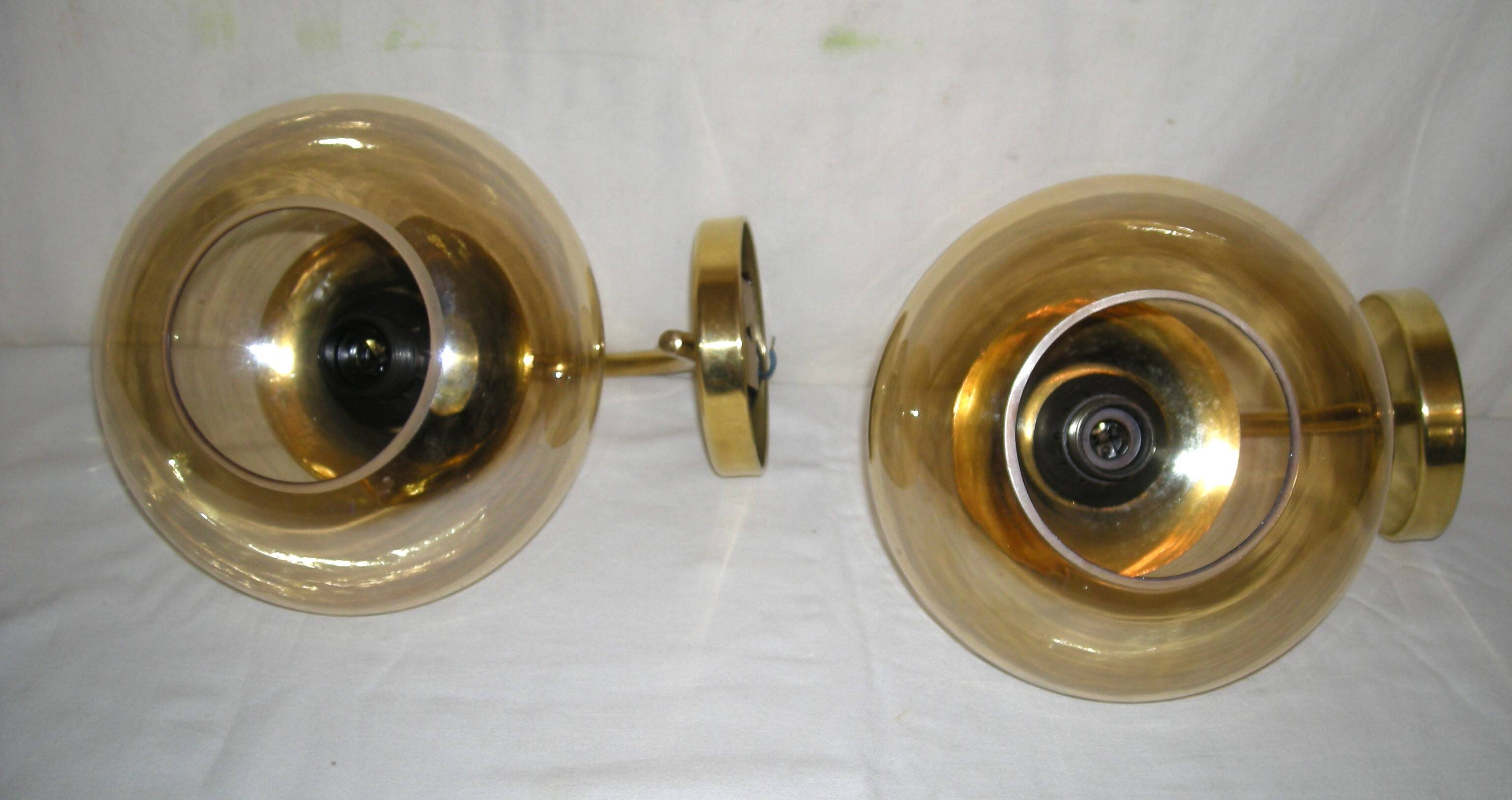 pair of wall lights from the 1970s