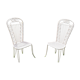 Chaises métal perforé trèfle dossier haut années 50 Set de 2