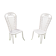 Chaises métal perforé trèfle dossier haut années 50 Set de 2
