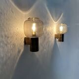 Limburg Glashutte wall lamps , 1970s