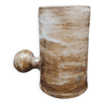 Vase ou Chope en céramique de forme libre signée R. Kapota (Paris) années 50-60