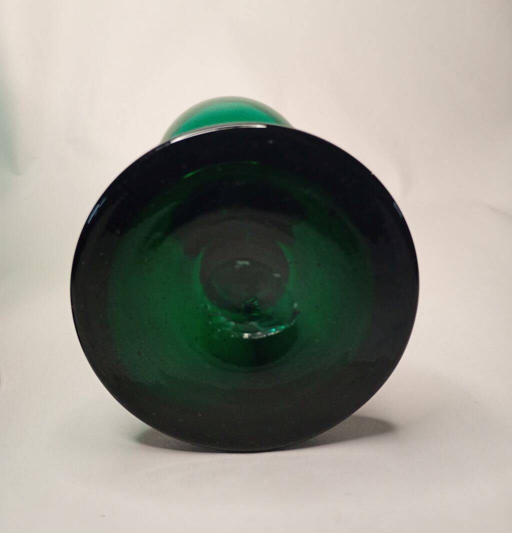 Antique Green Glass Tall Roemer Set of 4