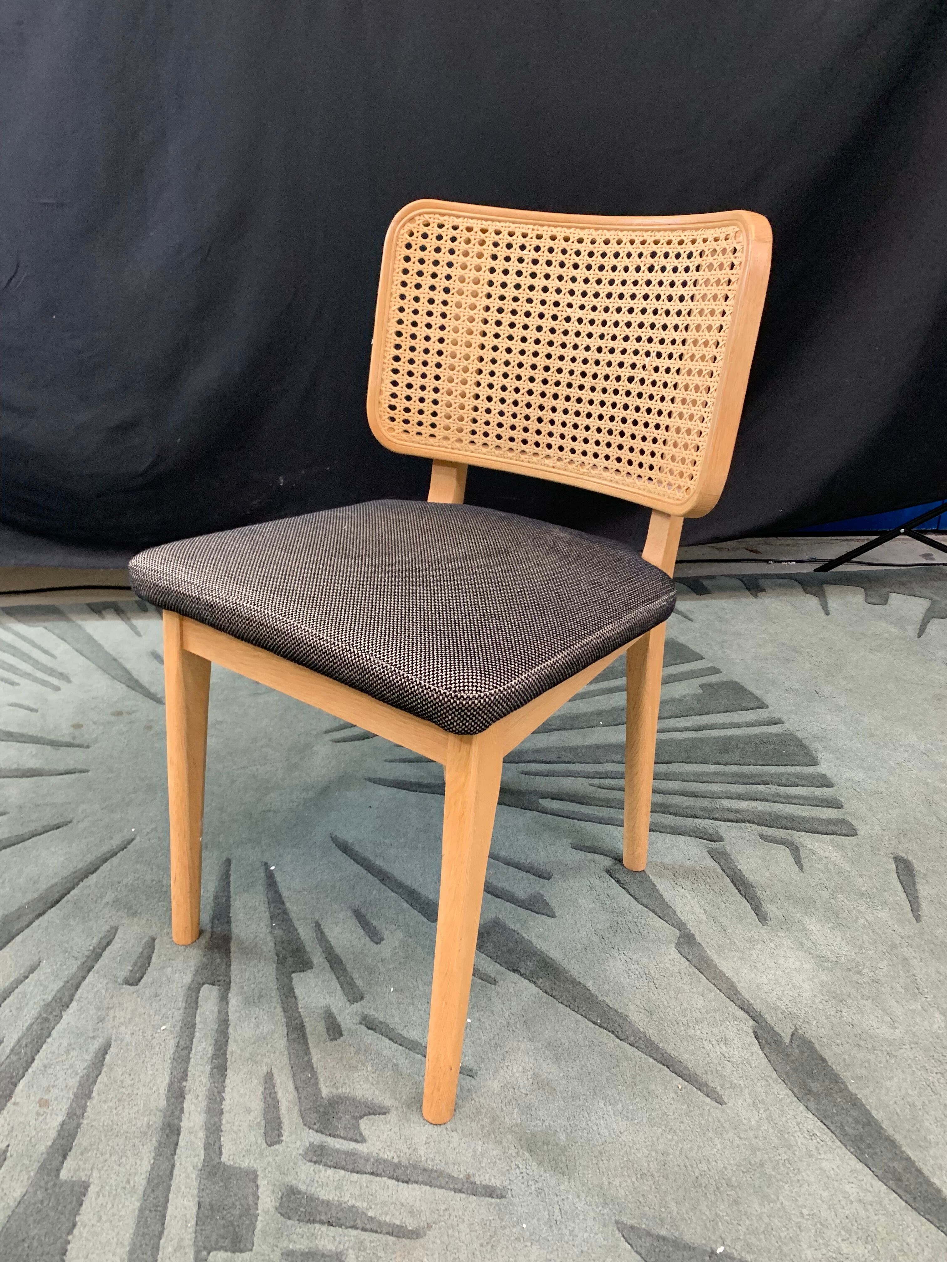 Chair cannage light wood caviar