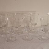 60's chiseled glass stemware