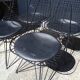 Set of 4 Eames chairs in metal