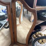 Art Deco style solid wood triptych mirror