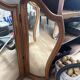 Art Deco style solid wood triptych mirror