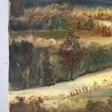 Spring landscape with tree, signed