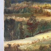 Paysage de printemps avec arbre, signé