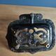 Door Soap on foot in black enamelled metal Old vintage décor dp 0222f042