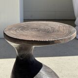 Sexy Neck - Solid wood (monoxyle) brown side table