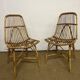 Paire de chaises en rotin & bambou