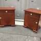 Paire de chevets art deco vintage 1940 acajou