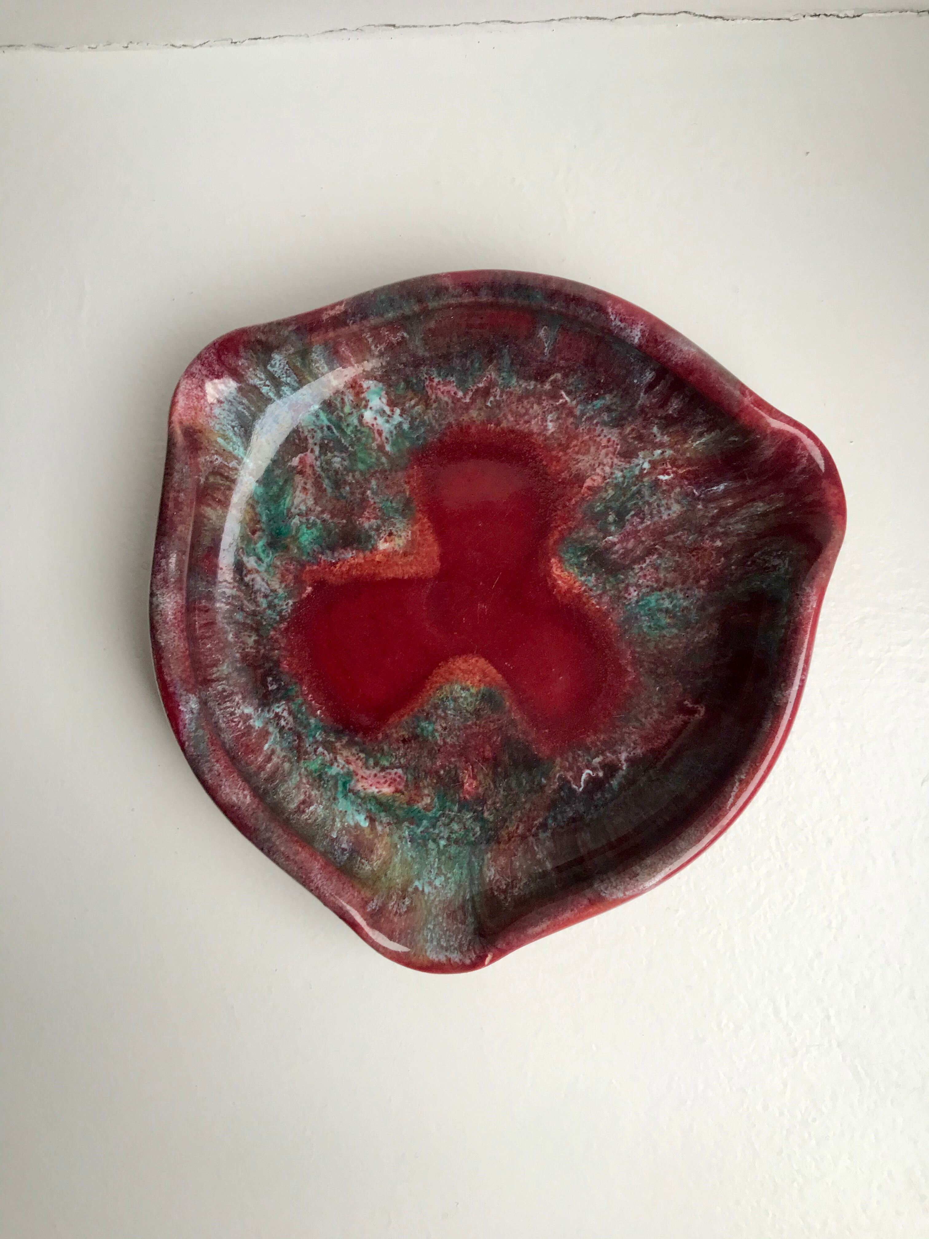 Ceramic ashtray signed 70s