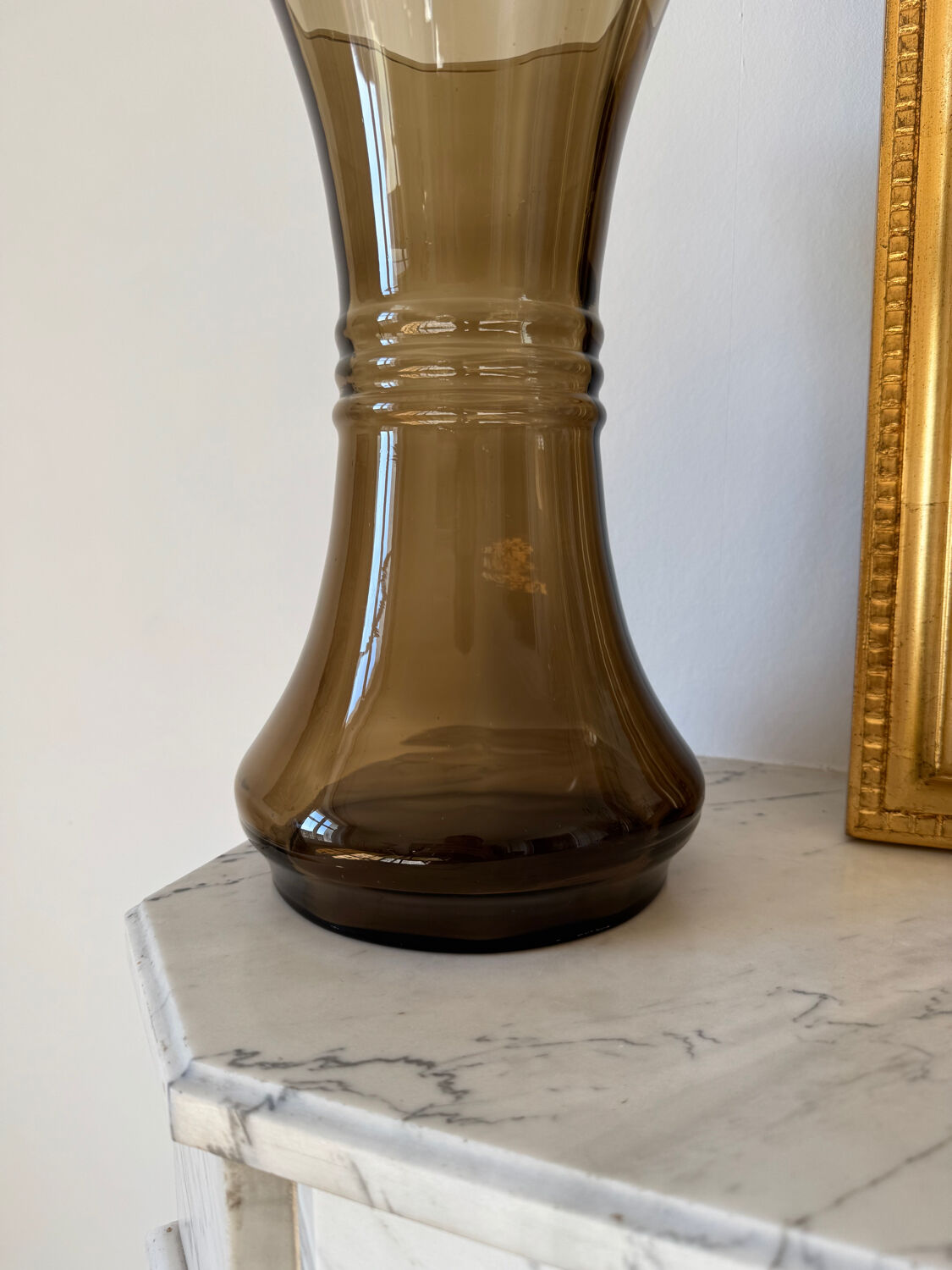 Smoked glass vase Verextrafort Belgium