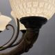 Vintage bronze Murano glass chandelier 1960s