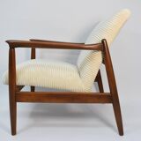 Fully restored vintage armchair by E.Homa, 1960s, beige cord