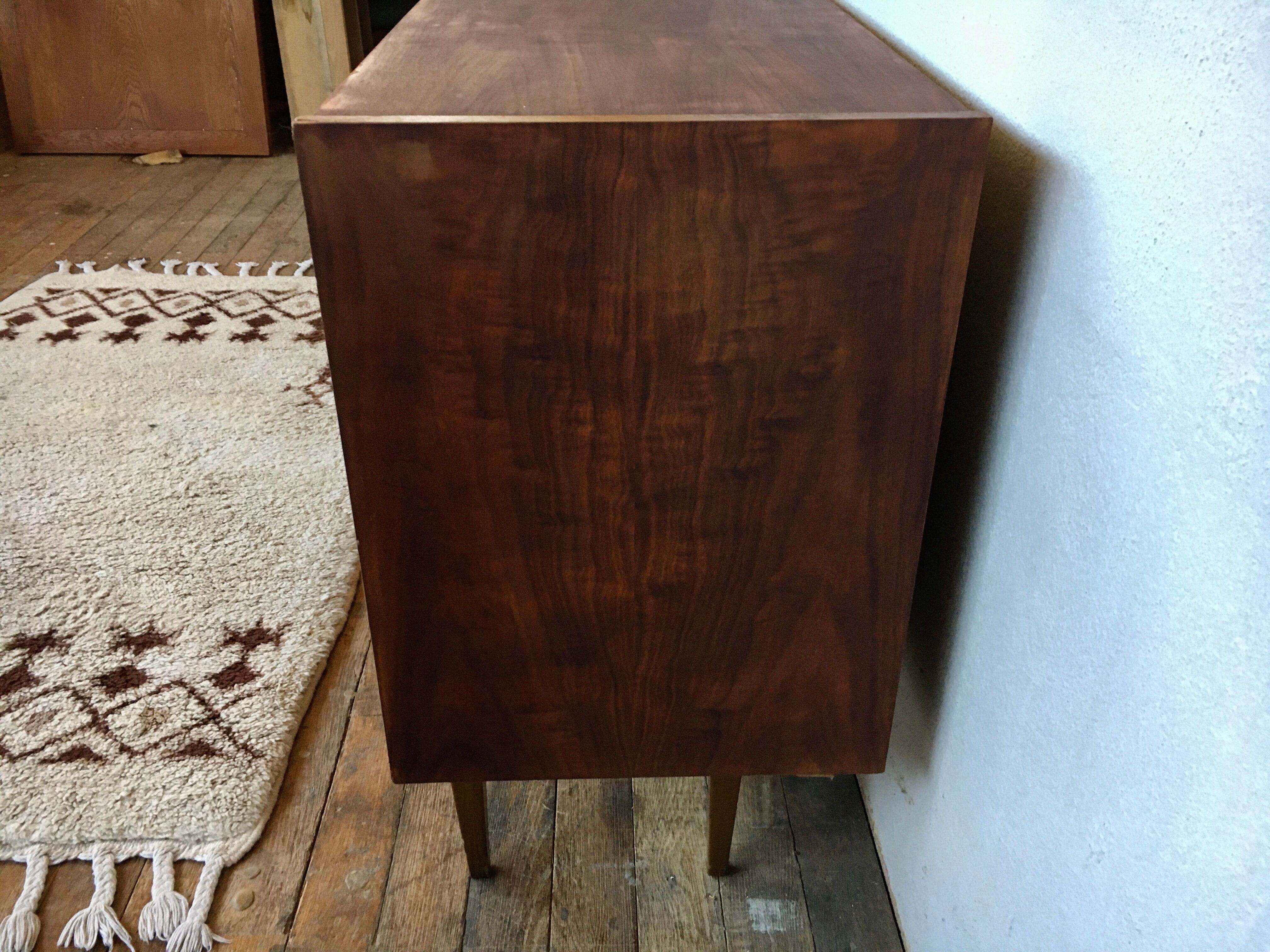 Enfilade bahut meuble tv hifi vintage pieds fuseaux  teck - 50/60 - look scandinave
