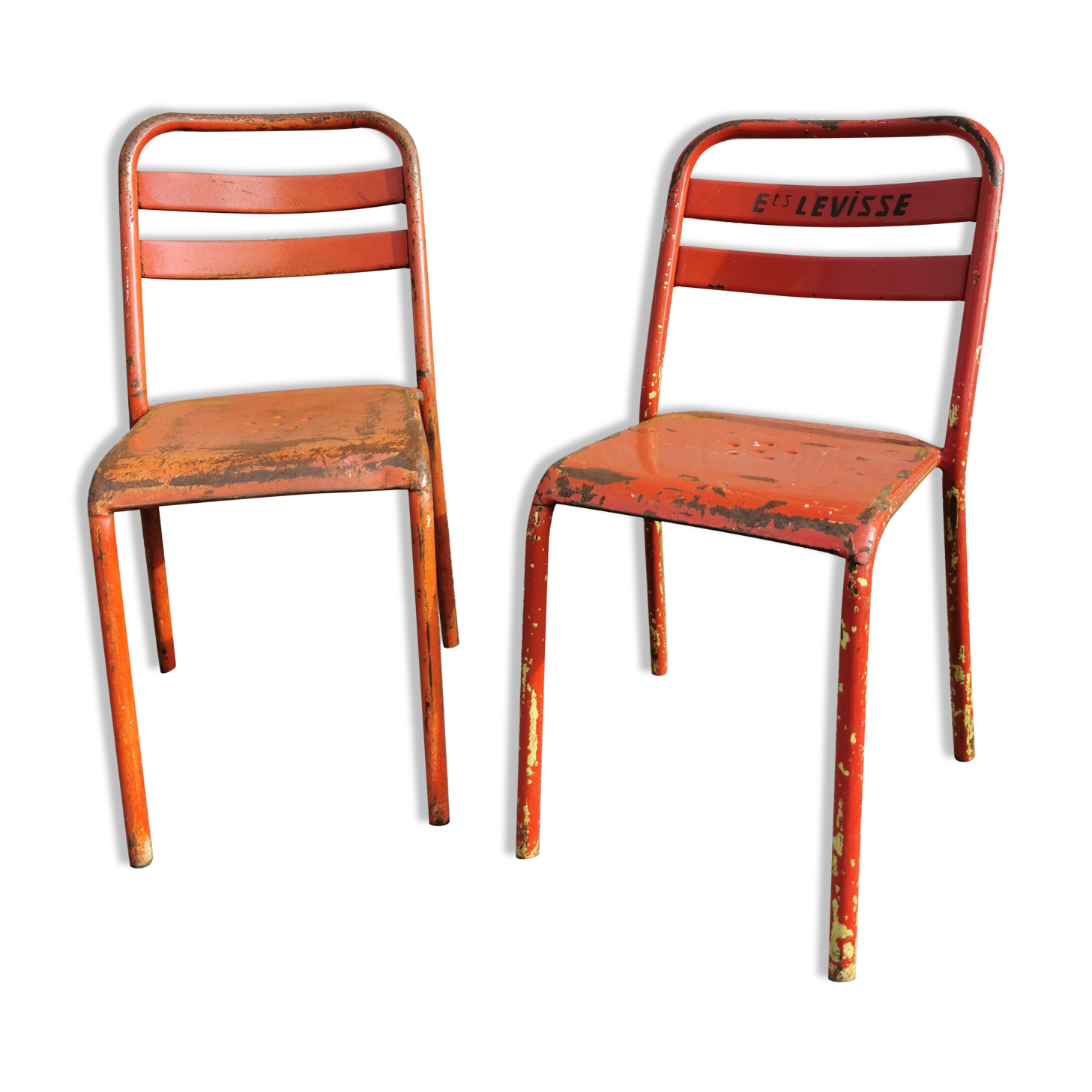 Pair of Tolix bistro chairs