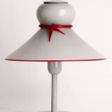 Lampe Murano grise et rouge