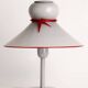 Lampe Murano grise et rouge