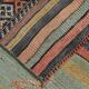 Red & Green Striped Kilim Rug, 130x205Cm
