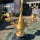 Pair of gilded bronze candlesticks