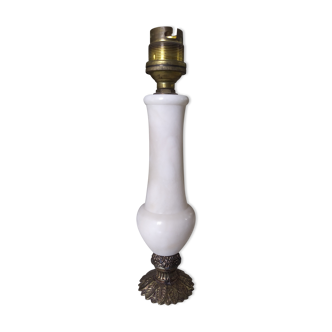 Alabaster and brass lamp