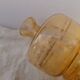 Vintage amber glass carafe with gold trim – 1950s