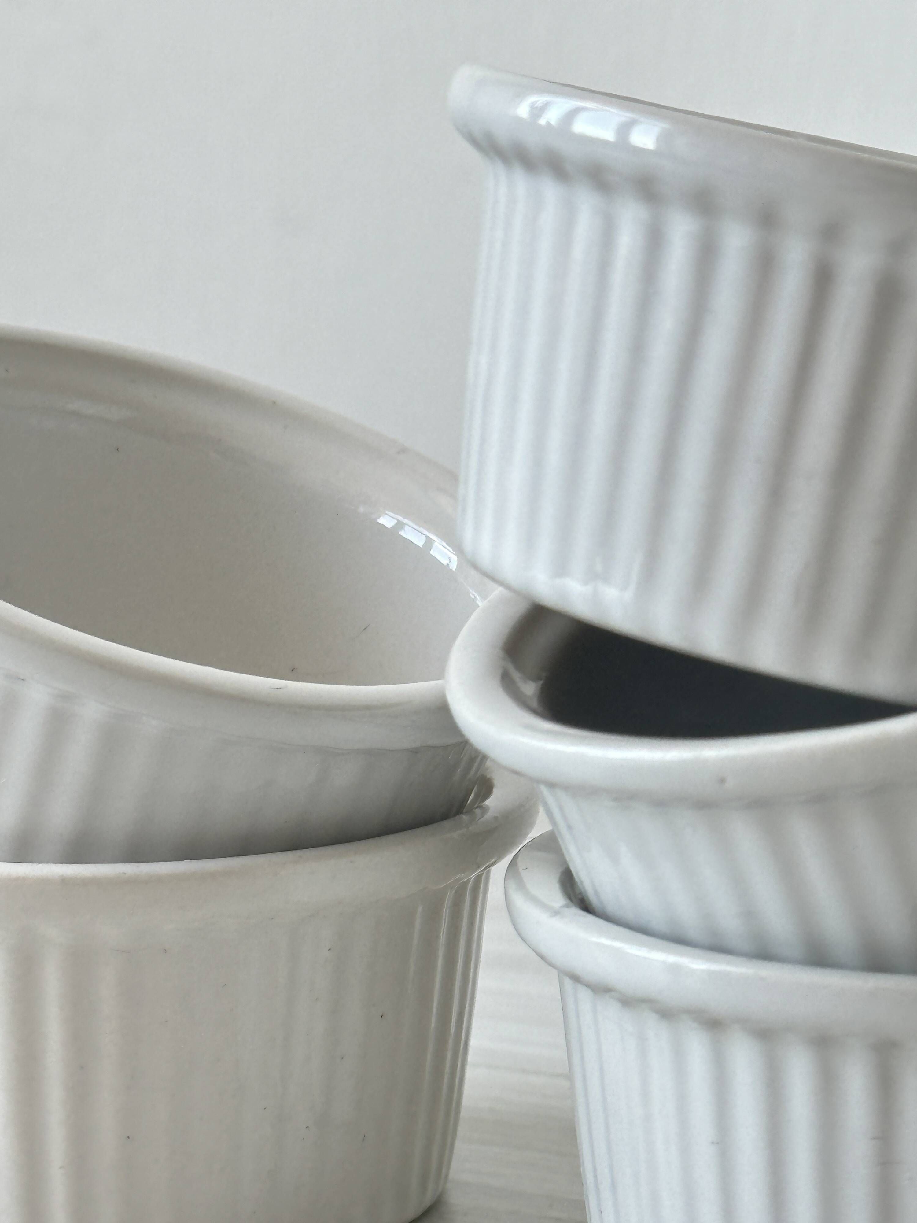 Lot De 10 Ramequins Carrés En Porcelaine Blanche - 170g (8.9 Cm) - Pour Crème Brûlée, Sauces, Apéritifs - Allant Au Four, Lave-vaisselle, Micro-ondes - 3