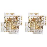 Magnificent pair of crystal wall lights by Kinkeldey, Germany, 1970s.