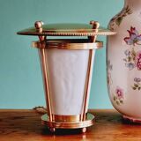 Lampe en laiton et porcelaine années 50