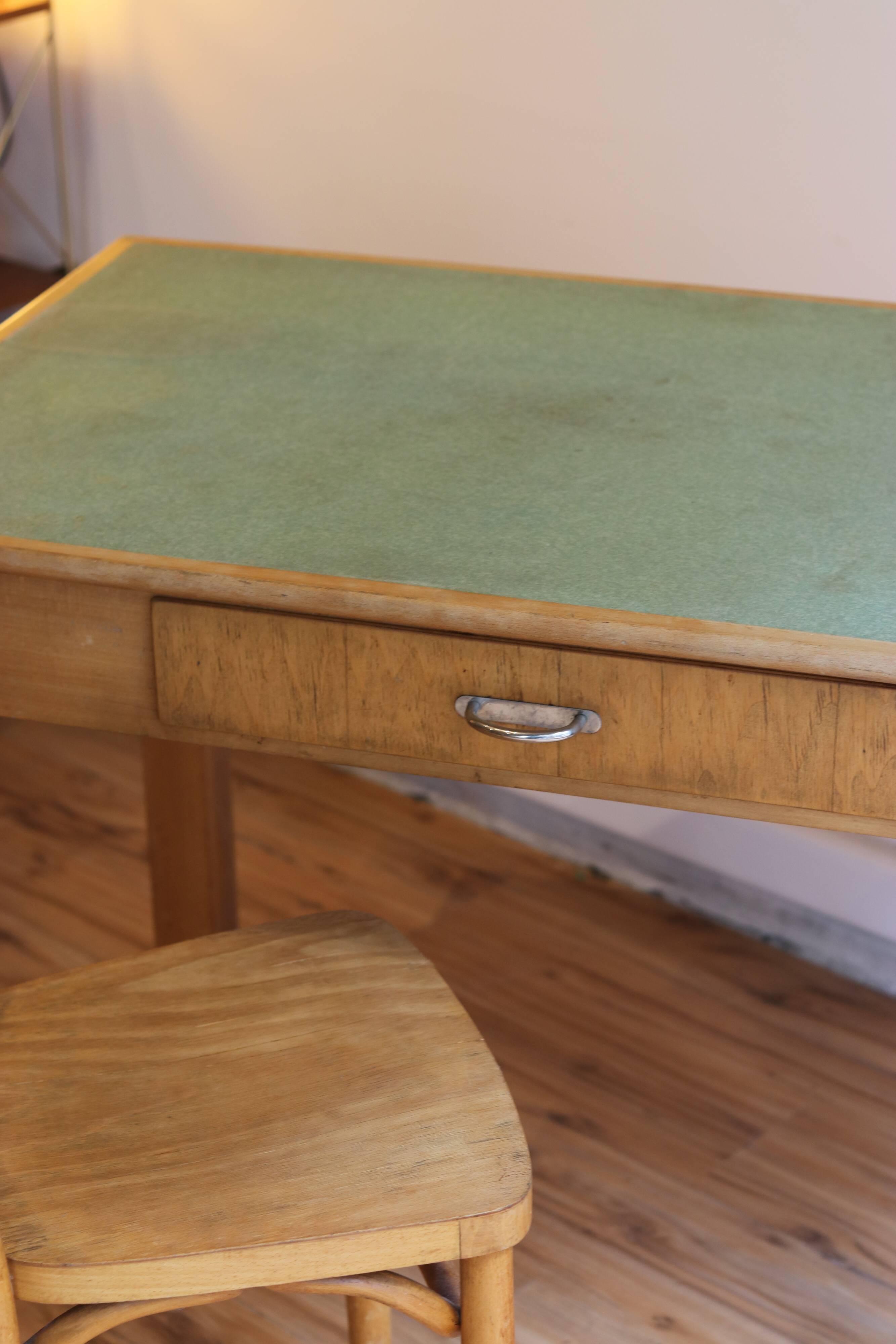 Light wood kitchen or office table, 1930s-40s