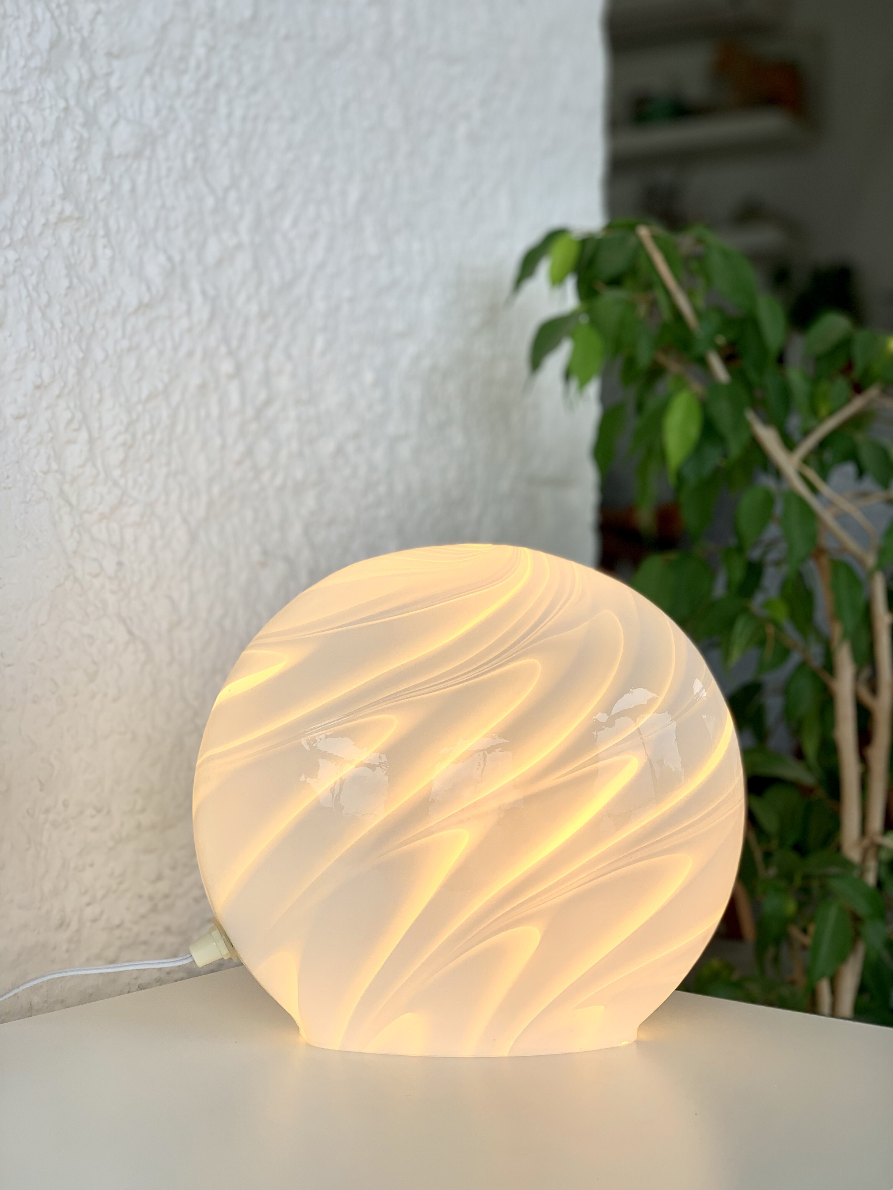 Lens shaped lamp by Vetri Murano, 1970