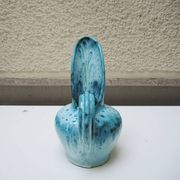 Ancienne cruche 'long bec' en céramique turquoise