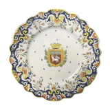 Rouen earthenware plate, 27 cm
