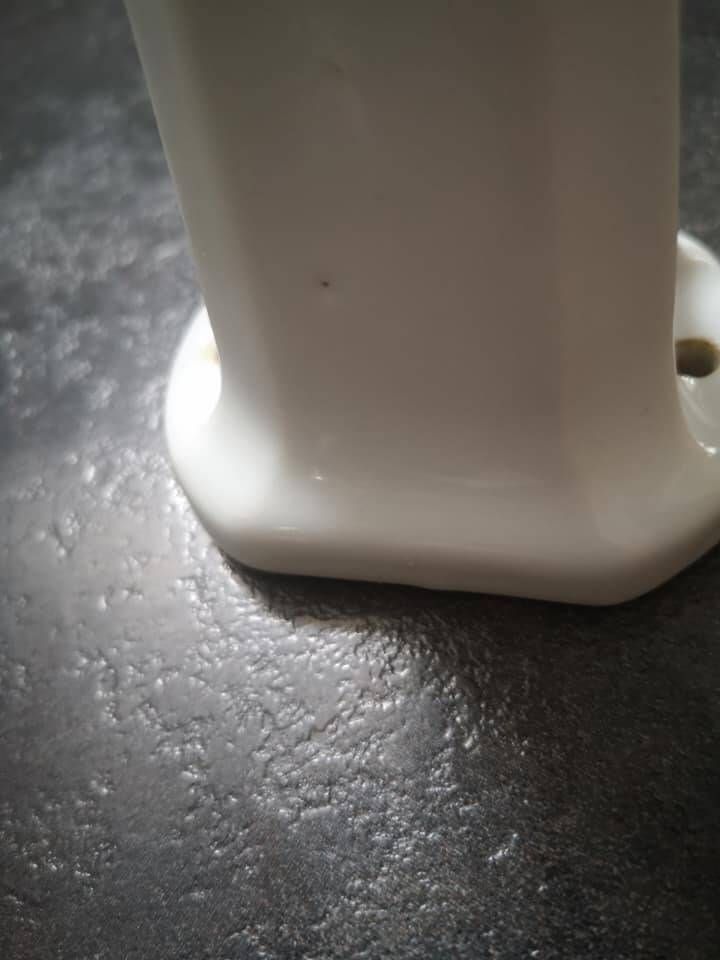 Wall lamp old white porcelain Art Deco 1930 tulip opaline glass