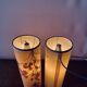 Paire de lampes vintage fleurs séchées